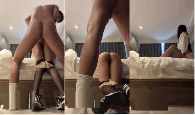 长清大学门事件！黑丝AJ女被体育生后入狂插直到抽搐